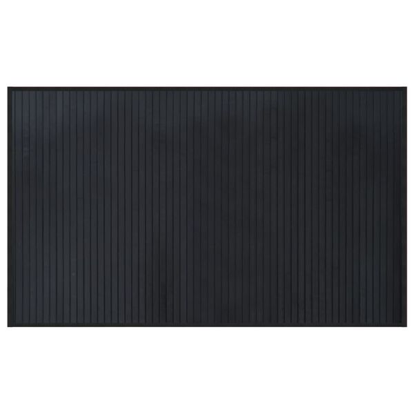 vidaXL Tapis rectangulaire noir 60x100 cm bambou