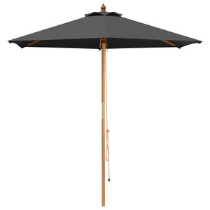vidaXL Parasol de jardin &Oslash; 240 x 237 cm Bois d'eucalyptus massif
