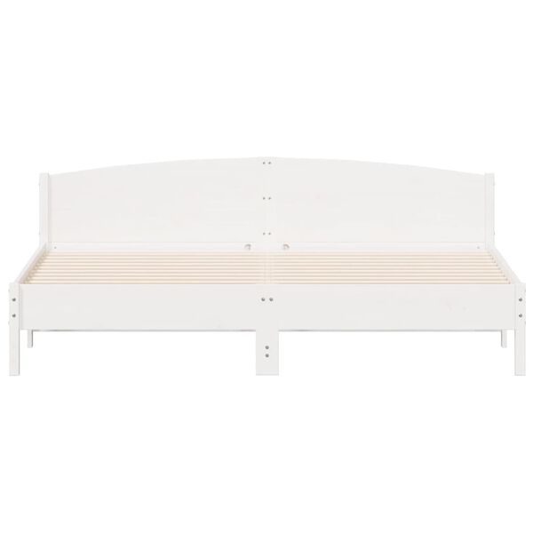 vidaXL Cadre de lit sans matelas blanc 180x200 cm bois massif de pin