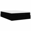VidaXL Cadre de lit ottoman avec matelas noir 140x200 cm similicuir
