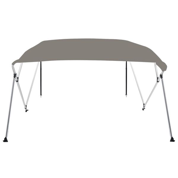 vidaXL Auvent bimini à 4 arceaux gris 243x210x137 cm