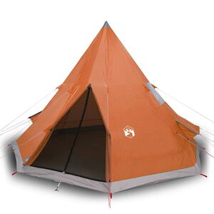 vidaXL Tente de camping tipi 4 personnes orange imperm&eacute;able