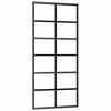 vidaXL Porte coulissante Verre ESG et aluminium 90x205 cm Noir