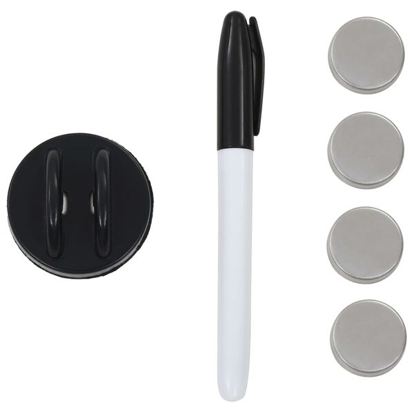 vidaXL Tableau blanc magn&eacute;tique mural en verre 80 x 60 cm