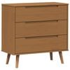 vidaXL Commode MOLDE Caramel 80 x 40 x 80 cm Bois de pin massif