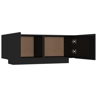 vidaXL Table de chevet Noir brillant 100x35x40 cm Aggloméré