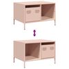 vidaXL Table basse rose 68,5x50x43,5 cm acier laminé à froid