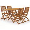 vidaXL Ensemble &agrave; manger de jardin pliable 5 pcs Bois d'acacia solide