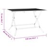 vidaXL Table de jardin pliable anthracite 110x80x72 cm maille d'acier