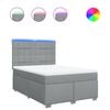 vidaXL Sommier &agrave; lattes de lit avec matelas Gris clair 160x200cm Tissu