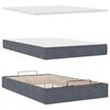vidaXL Lit ottoman avec matelas et LED gris fonc&eacute; 120x190cm