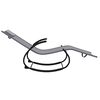 vidaXL Chaises longues à bascule 2 pcs Gris Acier et textilène