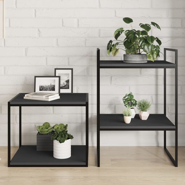 vidaXL Panneaux de biblioth&egrave;que 4 pcs Gris 40x50x1,5 cm Agglom&eacute;r&eacute;