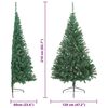 vidaXL Sapin de No&euml;l artificiel pr&eacute;-&eacute;clair&eacute; Vert 210 cm PVC