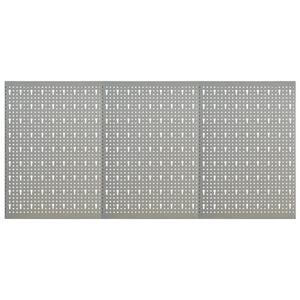 vidaXL Panneaux &agrave; chevilles muraux 3 pcs 40x58 cm Acier
