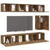 vidaXL Ensemble de meubles TV 7 pcs Chêne fumé Bois d'ingénierie