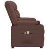 vidaXL Fauteuil de massage Marron Similicuir