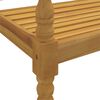 vidaXL Banc Batavia avec coussin crème 150 cm Bois de teck massif