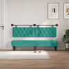 vidaXL T&ecirc;te de lit suspendue Turquoise 170 x 55 x 7 cm Velours