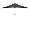 vidaXL Parasol de jardin Noir 294 x 150 x 223 cm Polyester et Acier