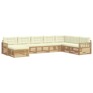 vidaXL Ensemble de canap&eacute;s d'ext&eacute;rieur 8 pc Blanc et cr&egrave;me