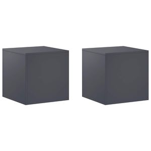 vidaXL Support de Plante 2 pcs Anthracite 40 x 40 x 40 cm