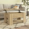 vidaXL Table basse ch&ecirc;ne sonoma 79x49x41 cm bois d'ing&eacute;nierie