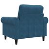 vidaXL Fauteuil Bleu 60 cm Velours