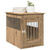 vidaXL Meuble de cage pour chiens ch&ecirc;ne artisanal 55x75x65 cm