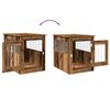 vidaXL Meuble de cage chiens vieux bois 55x75x65 cm bois d'ing&eacute;nierie
