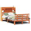 vidaXL Lit biblioth&egrave;que sans matelas cire marron 120x190cm pin massif