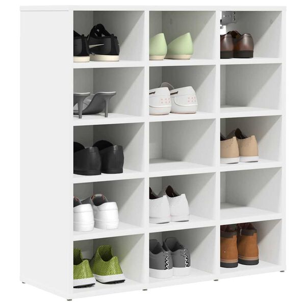 vidaXL Cabinet &agrave; chaussures avec &eacute;tag&egrave;re Blanc 77,5 x 30 x 83,5 cm