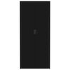 vidaXL Armoire de rangement noir 80x35,5x180 cm bois d'ingénierie