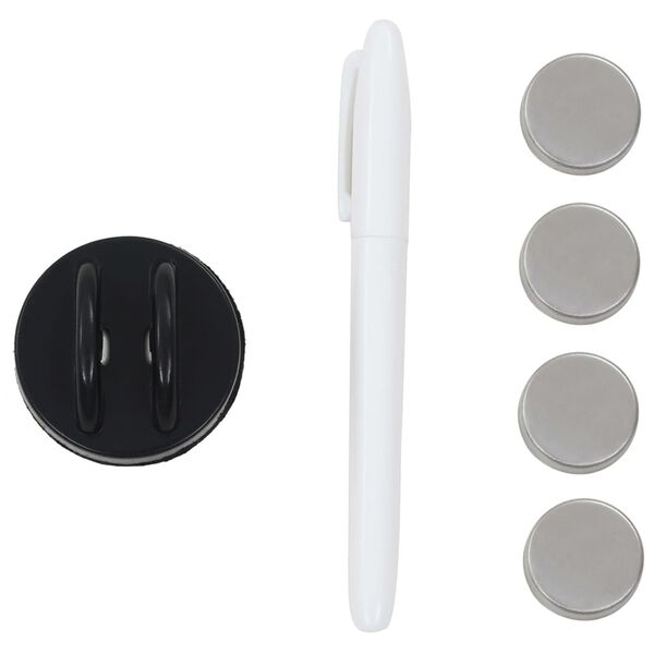 vidaXL Tableau noir magnétique mural en verre 60 x 40 cm