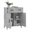 vidaXL Buffet gris b&eacute;ton 69,5x34x90 cm bois d'ing&eacute;nierie