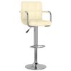 vidaXL Tabouret de bar Crème Similicuir