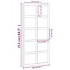 vidaXL Porte de grange Blanc 100x1,8x214 cm Bois massif de pin