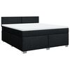 vidaXL Sommier &agrave; lattes de lit avec matelas Noir 180x200 cm Tissu