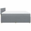 vidaXL Sommier à lattes de lit avec matelas Gris clair 180x200cm Tissu