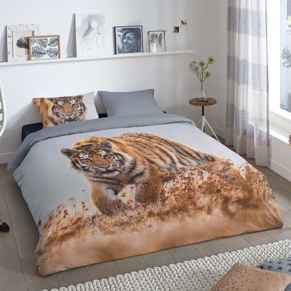 Good Morning Housse de couette TIGER 135x200 cm Multicolore