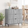 vidaXL Buffet Gris Sonoma 79,5 x 33 x 82 cm Bois d'ing&eacute;nierie