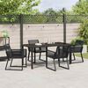 vidaXL Ensemble de salle &agrave; manger pour jardin 5 pcs Noir