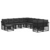 vidaXL Ensemble de canap&eacute;s d'ext&eacute;rieur 11 pc Noir et Gris fonc&eacute;