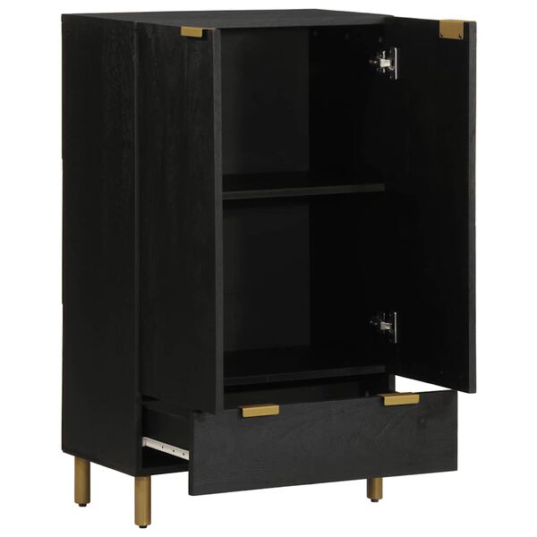 vidaXL Buffet noir 60x33x100 cm bois d'ing&eacute;nierie