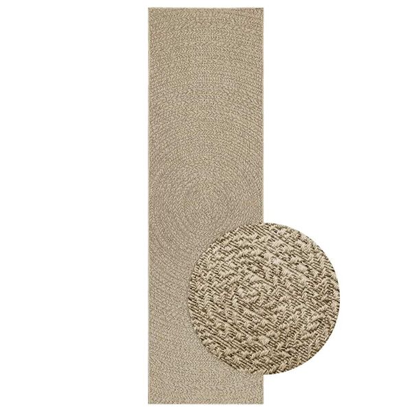 vidaXL Tapis ZIZUR beige 80x250 cm aspect de jute int&eacute;rieur ext&eacute;rieur