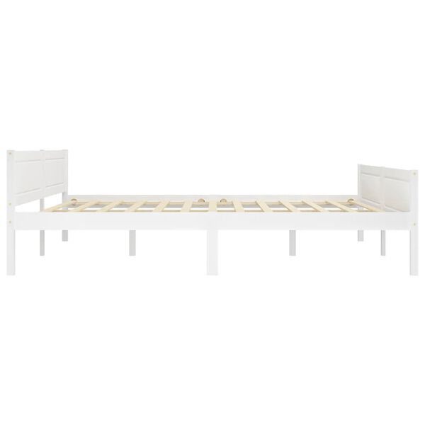 vidaXL Cadre de lit sans matelas bois massif de pin blanc 180x200 cm