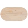 vidaXL Dessus de table blanc 100x50x2,5 cm bois de pin massif ovale
