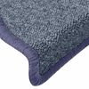 vidaXL Tapis d'escalier 30 pi&egrave;ces 65 x 24 x 4 cm Gris fonc&eacute; et bleu Demi-rond Grand