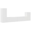 vidaXL Ensemble de meubles TV 4 pcs Blanc Bois d'ing&eacute;nierie