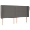 vidaXL T&ecirc;te de lit avec oreilles Gris 183x23x118/128 cm Similicuir